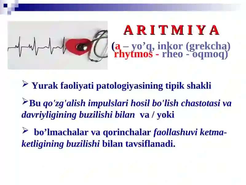 Yurak aritmiyasi va blokadalari 2