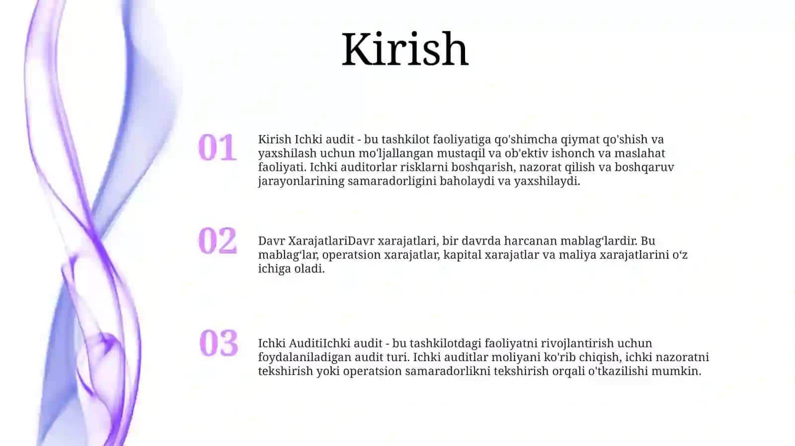 Davr Xarajatlari Ichki Auditi 2