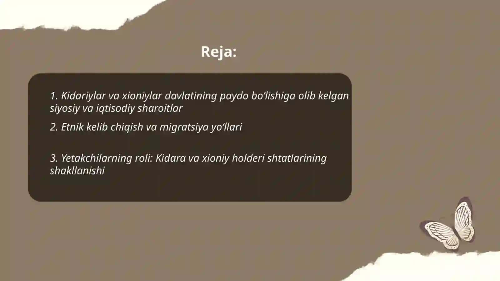 Kidariylar va xioniylar davlatining vujudga kelishi 2