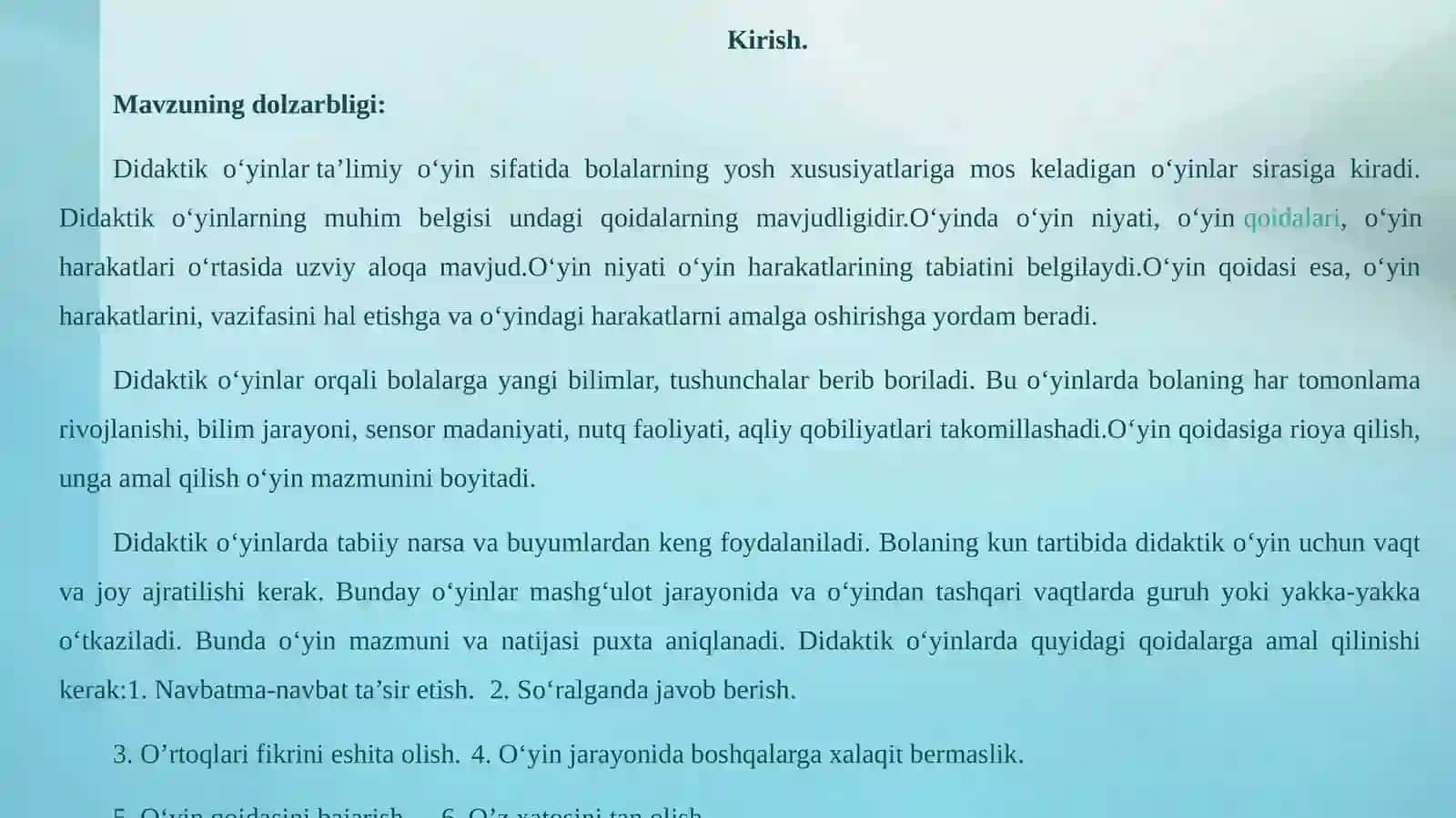 Bolalar nutqini o'stirish didaktik o'yinlarni tashkil qilish 2