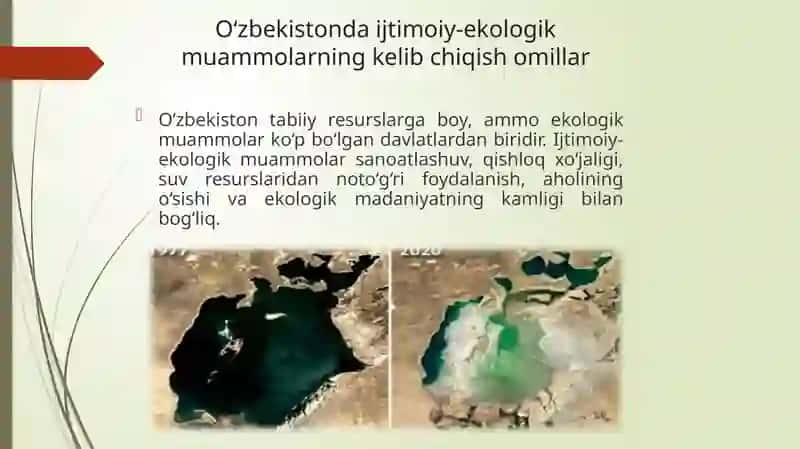 O‘zbekiston Respublikasining ijtimoiy-ekologik muammolari 2