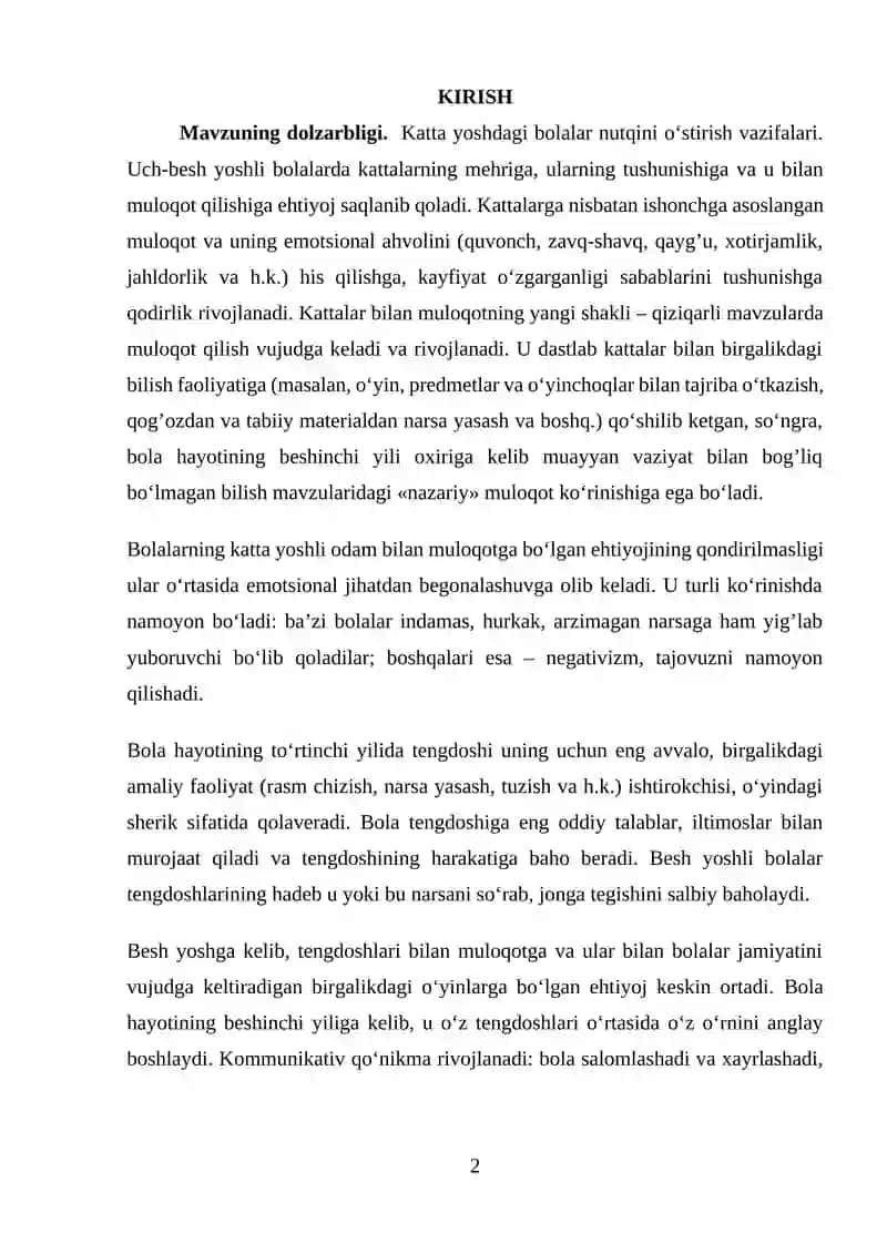Maktabgacha katta yoshdagi  bolalar bilan muloqot 2