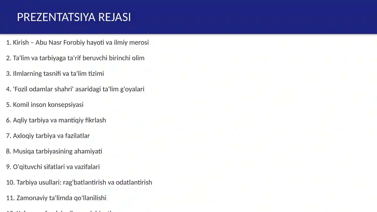 Abu Nasr Forobiyning taʼlim-tarbiyaviy qarashlari 2