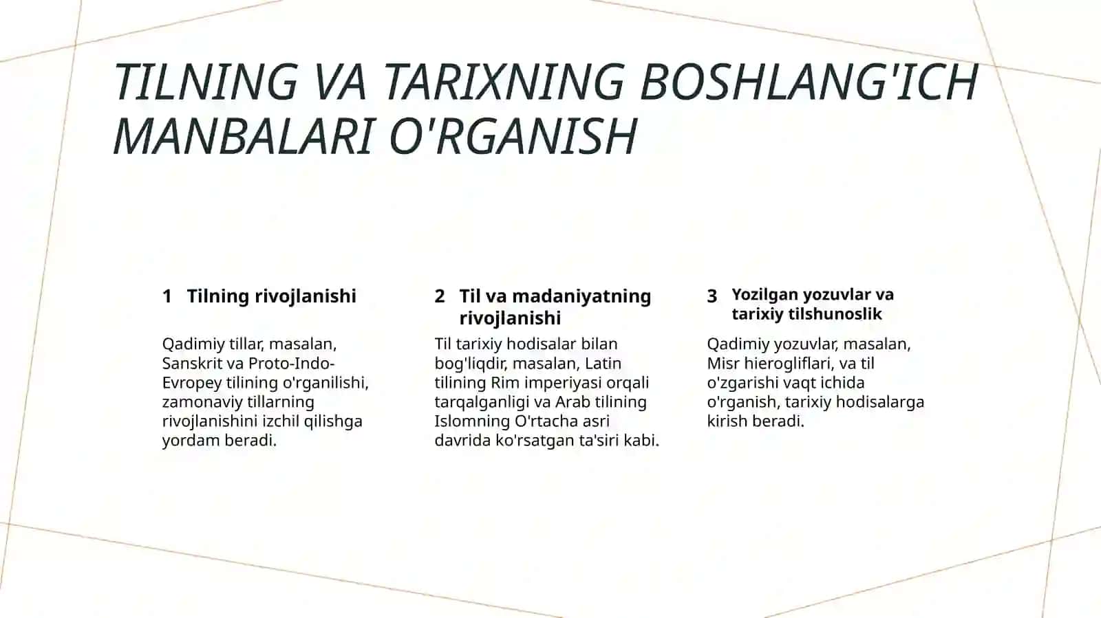 Til va tarix munosabatlarini venn diagrammasi orqali tushuntirish 2