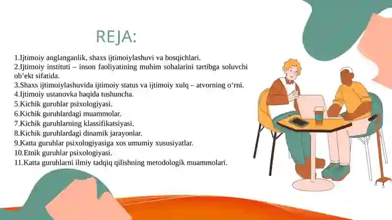 Ijtimoiy anglanganlik va ijtimoiy - xulq atvor. Psixologiyada guruhlar muammosi va qonuniyatlari 2