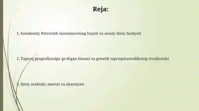 Innokentiy petrovich gerasimov Tuproqlar geografiyasi faniga qo'shgan hissasi 2