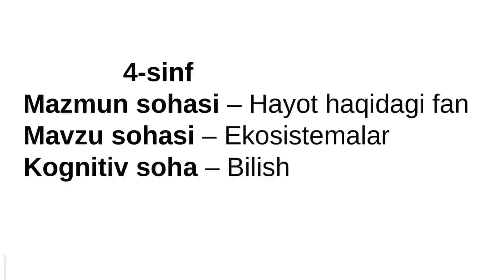 TIMSS savollari dan namunalar I 2