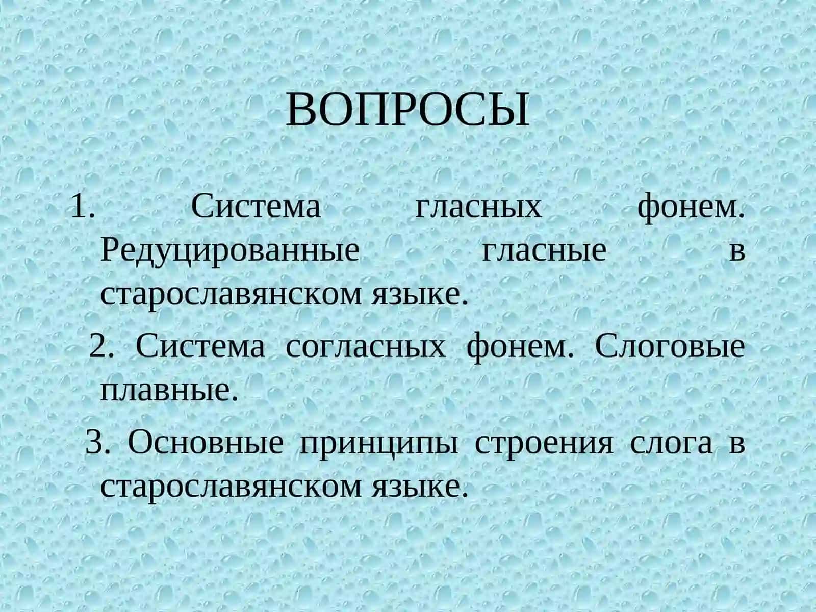 Фонетическая система старославянского языка IX века 2