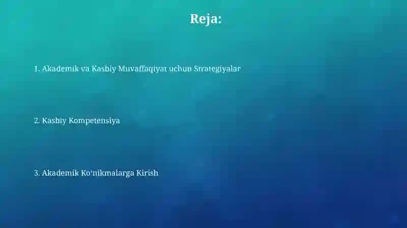 Professional Kompotensiyaning Asosiy Unsurlari 2