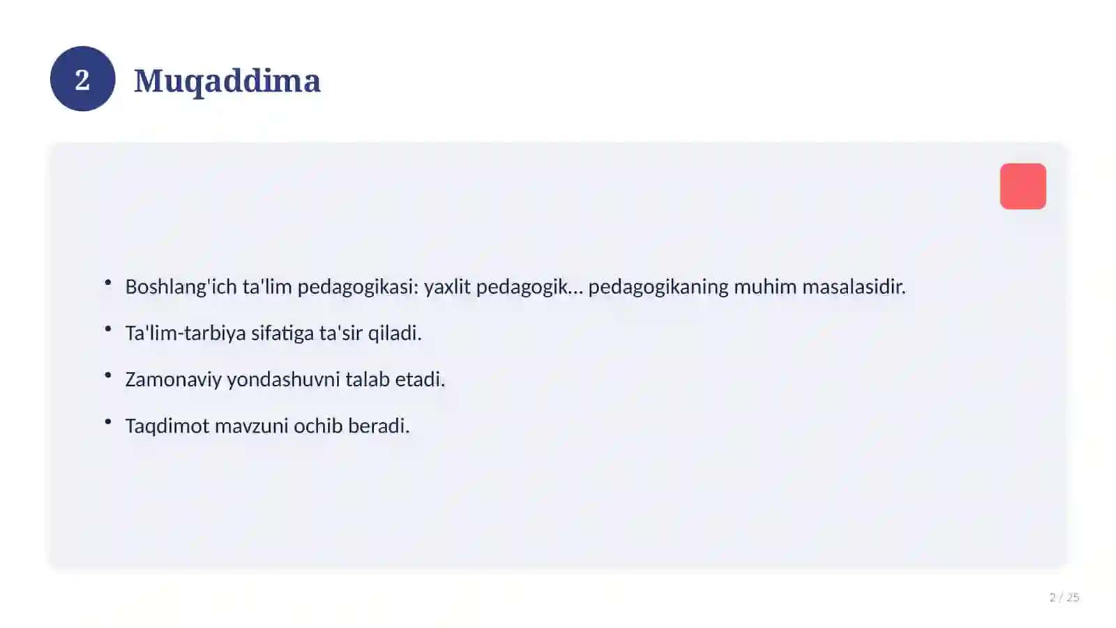 Boshlang'ich ta'lim pedagogikasi: yaxlit pedagogik jarayon 2