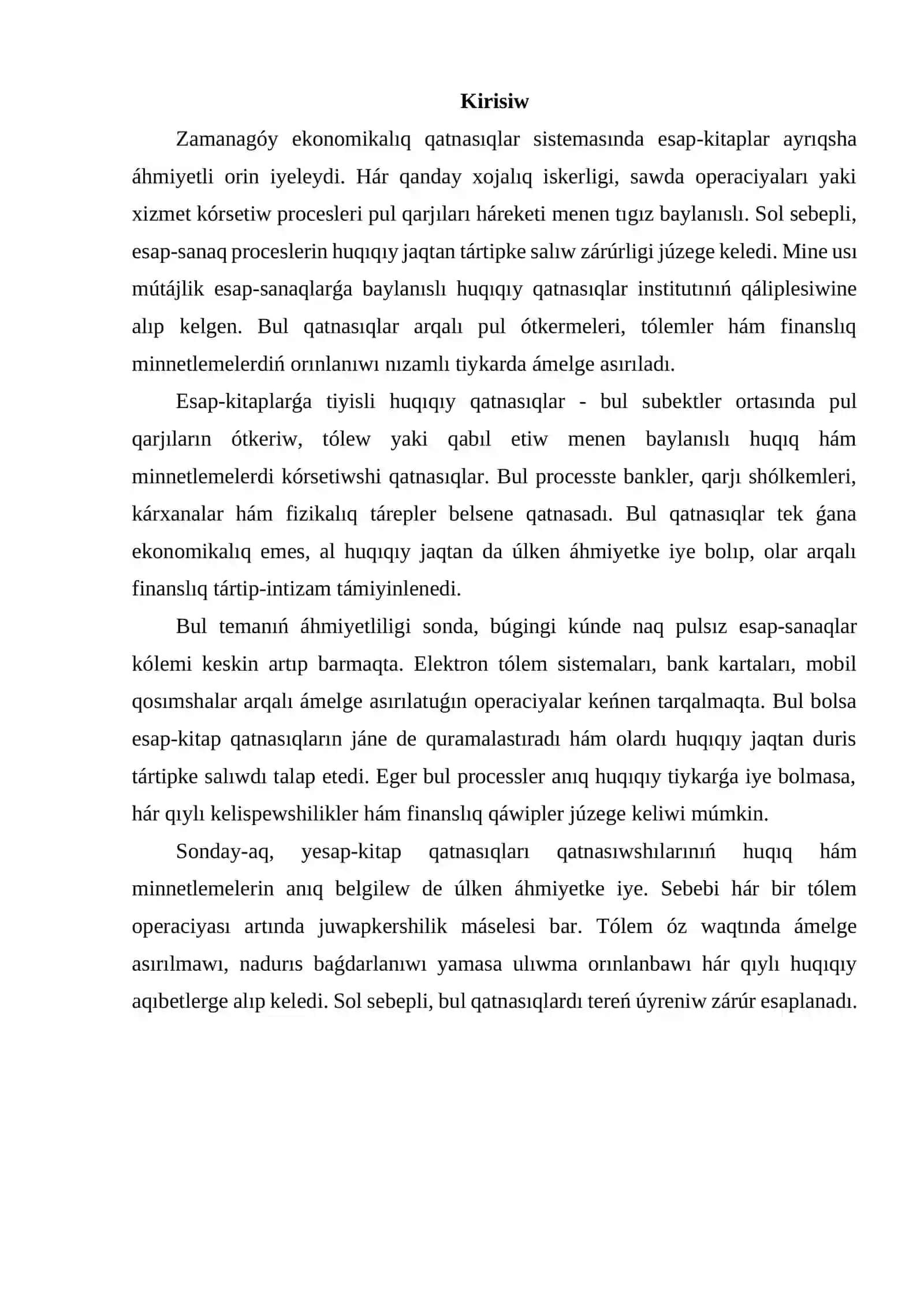 Esap-kitaplarǵa tiyisli huqıqıy qatnasıqlar túsinigi hám mazmuni 2