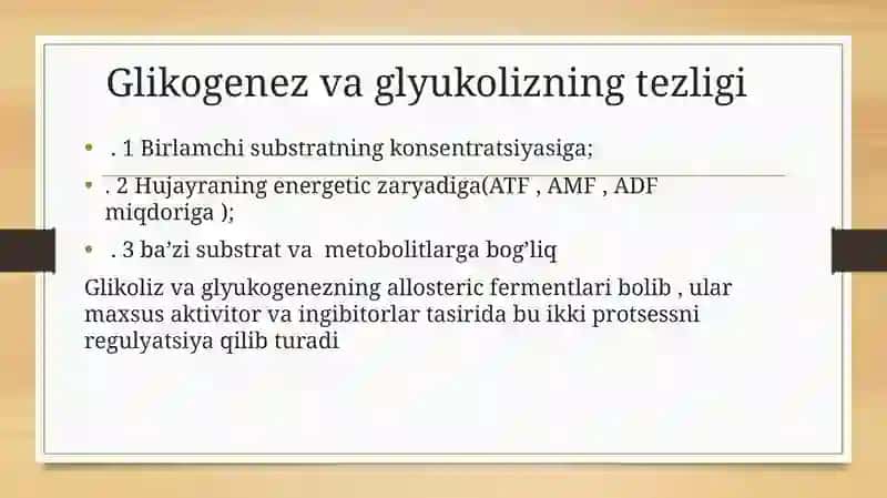 Jigar  glikolizi  glikogenezini  boshqarish. Katexolamin  va  glyukokartikoidning uglevod almashinuviga ta’siri 2