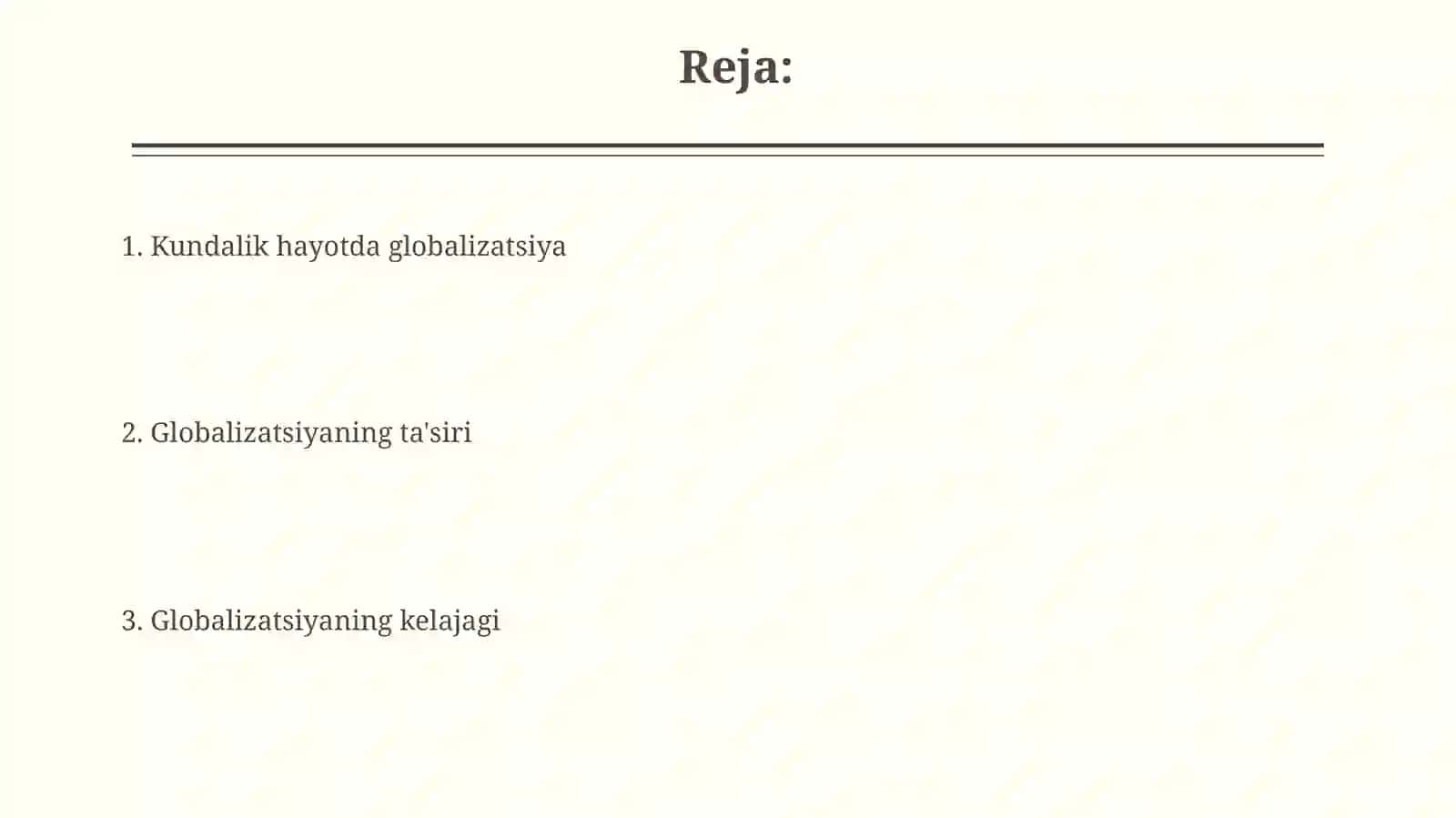 Glaballashuvning hayotimizda tutgan o'rni 2