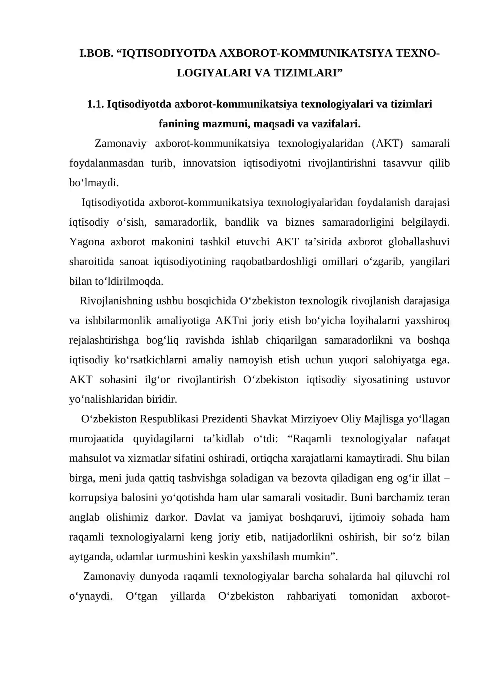 IQTISODIYOTDA AXBOROT-KOMMUNIKATSIYA TEXNO- LOGIYALARI VA TIZIMLARI 2