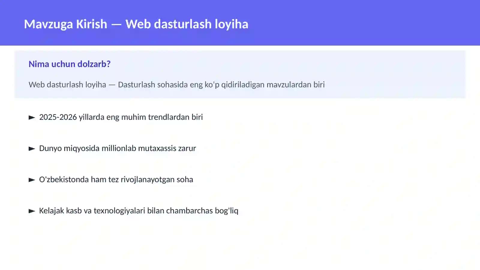 Web dasturlash loyiha 2