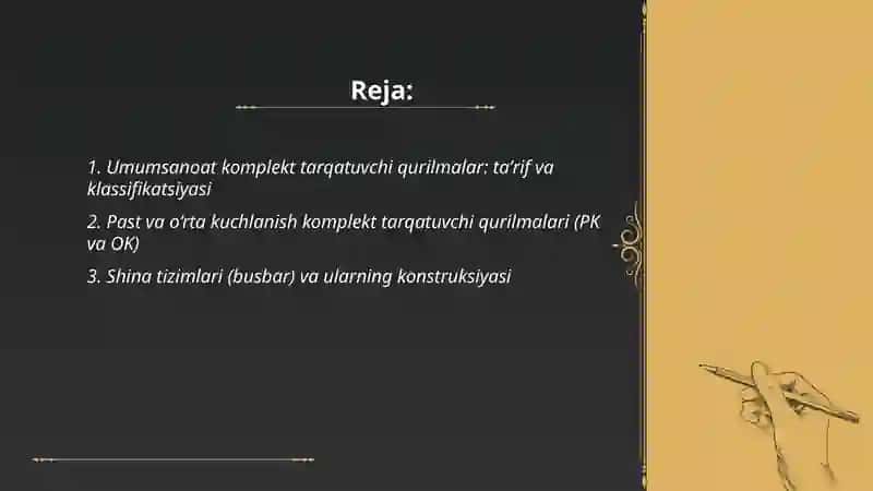 Umumsanoat komplekt tarqatuvchi qurilmalar 2