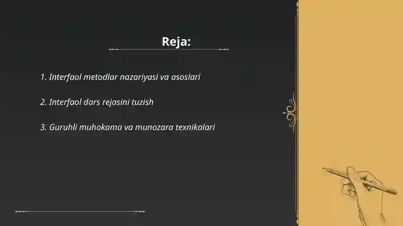 Interfaol metodlar va ularni qoʻllash mahorati 2