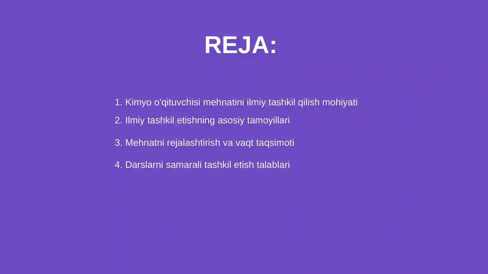 Kimyo o'qituvchisi mehnatini ilmiy tashkil qilishiga qoyiladigan talablar 2