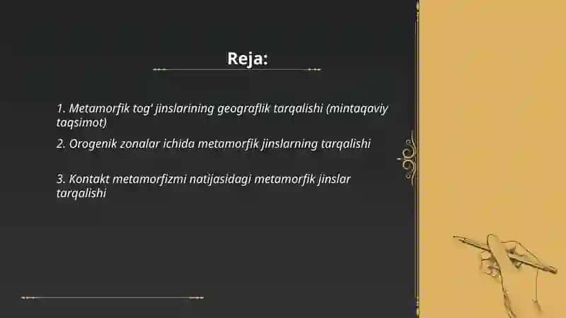 Metamorfik togʻ jinslarini tarqalishi 2
