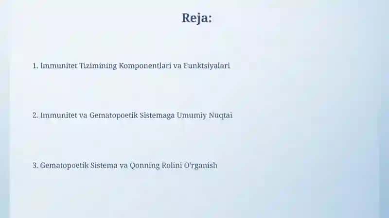 Immun va Gemopoetik sistema 2