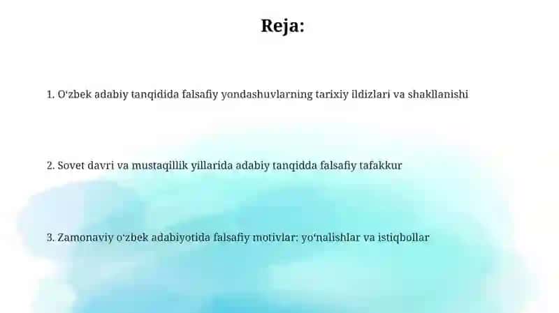 Oʻzbek adabiy tanqidida falsafiy yondashuvlar 2