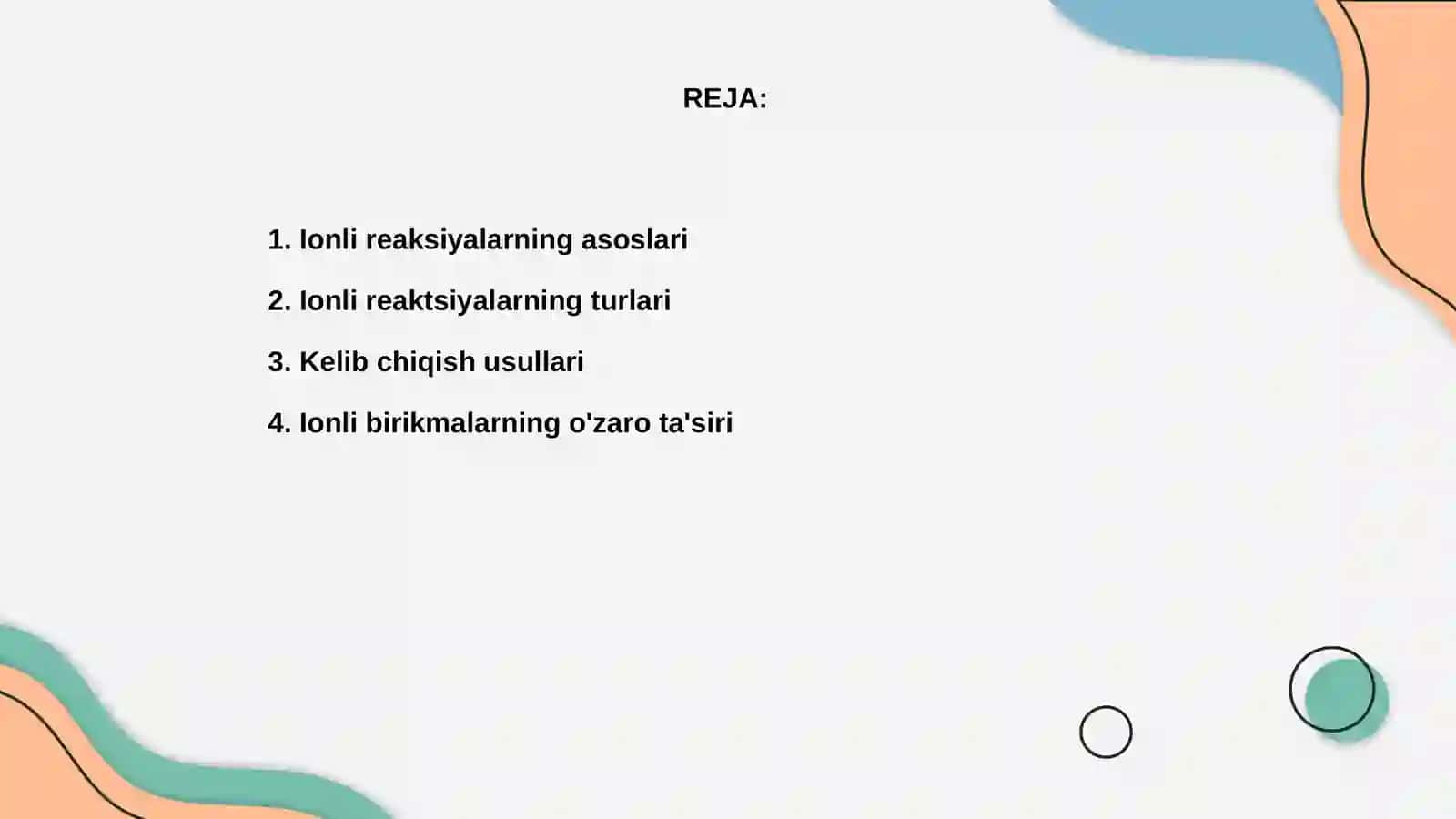 Ionli reaksiyalar 2