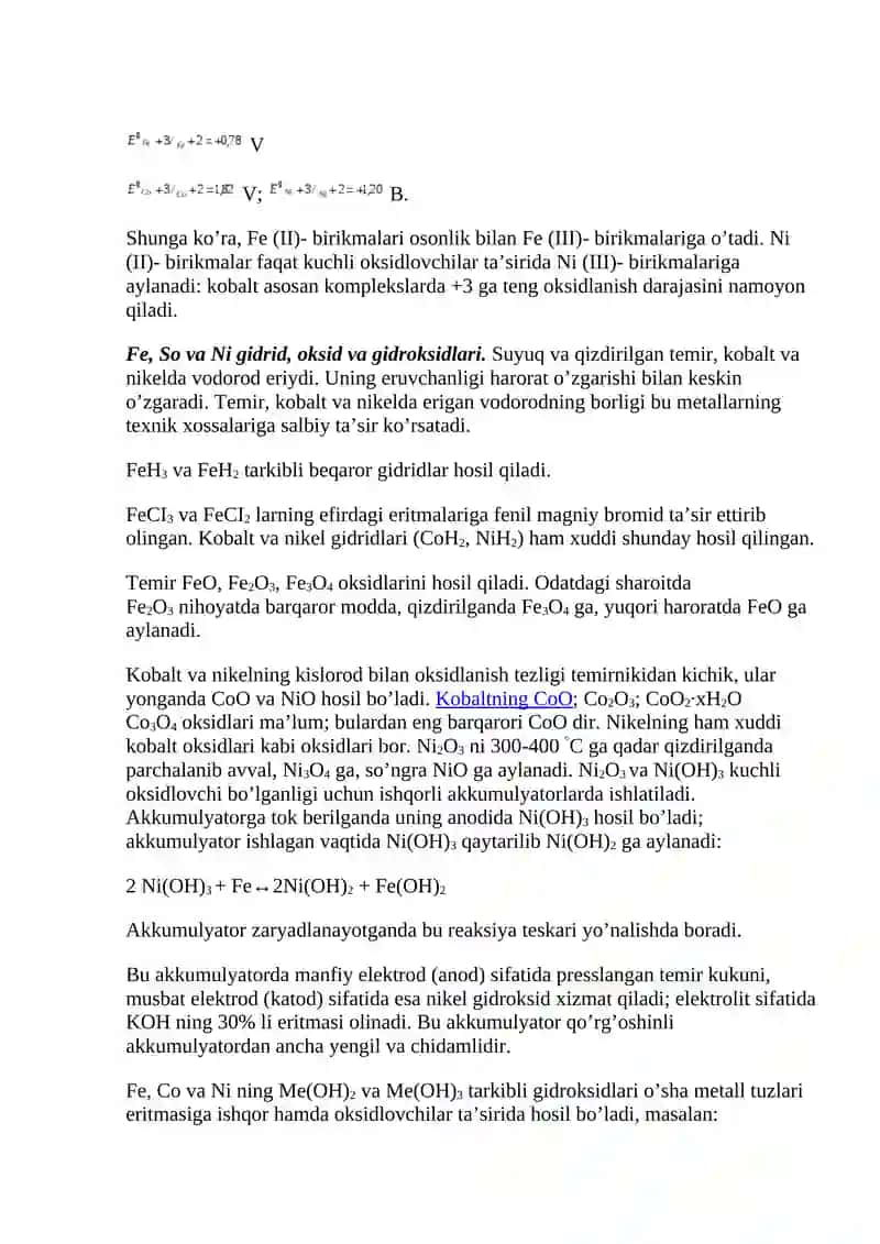Davriy sistemaning VIII B yonaki guruhеlеmеntlаri 2