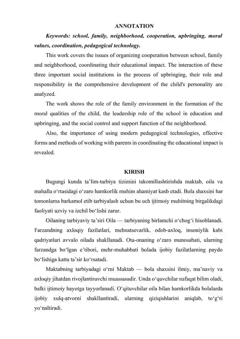 MAKTAB OILA VA MAHALLANING TARBIYAVIY TA'SIRINI MUVOFIQLASHTIRISH 2