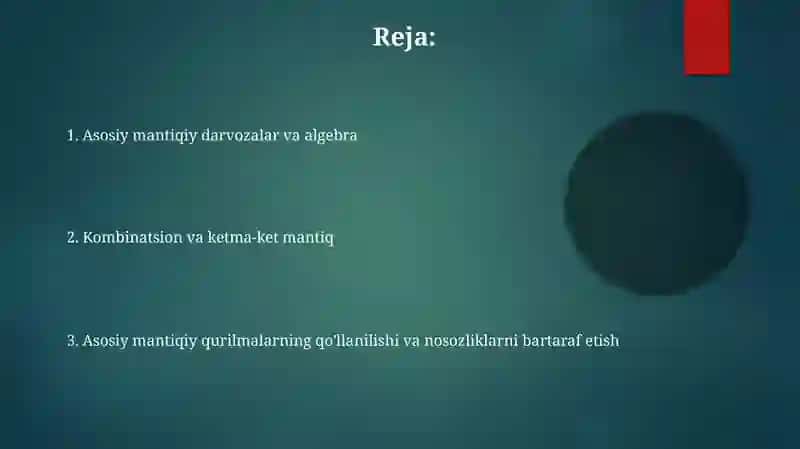 Asosiy logik qurilmalar 2
