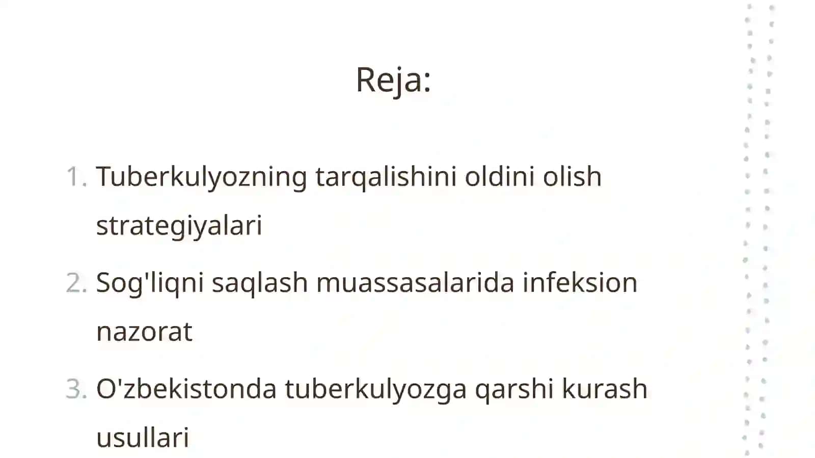 Tuberkulyozga qarshi muassasalarda infeksion nazoratni olib borish 2