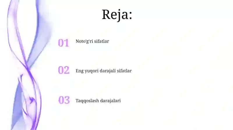 Tanzimlangan sifatlar 2