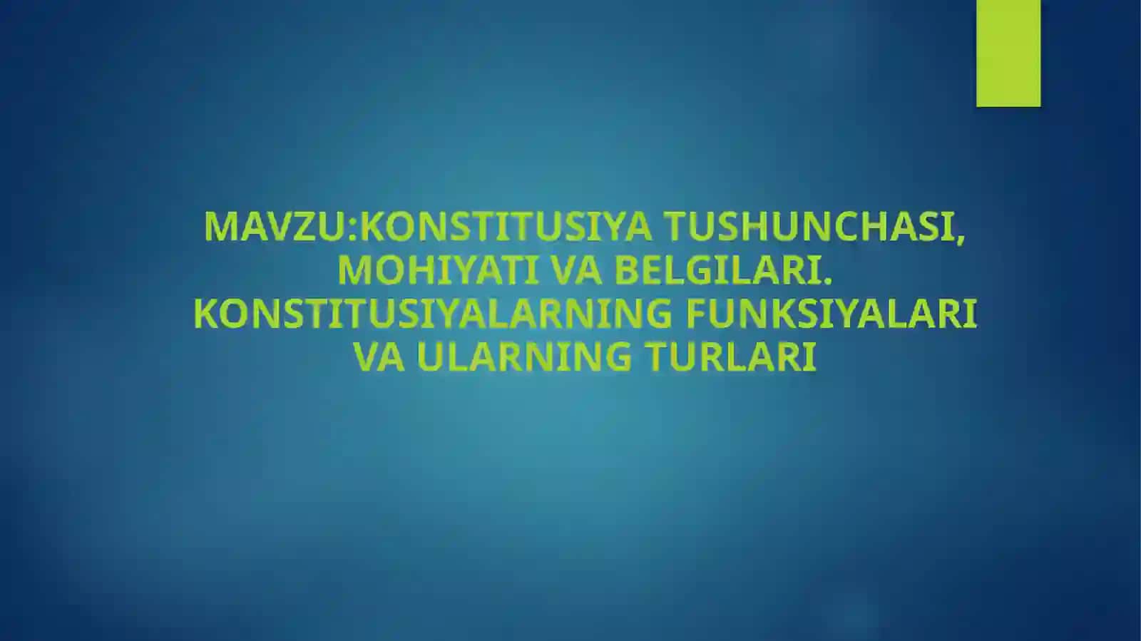 Yangi tahrirdagi Oʻzbekiston Respublikasi Konstitutsiyasi 2