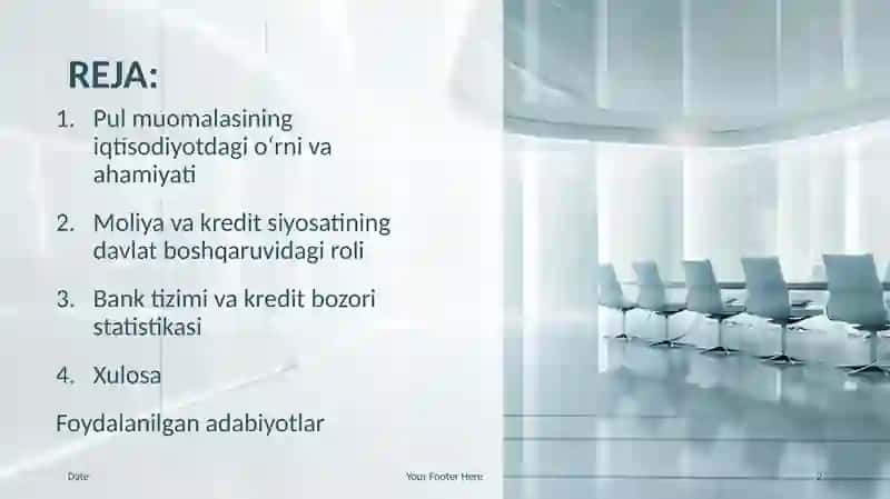 Pul muomilasi moliya va kredit siyosati 2