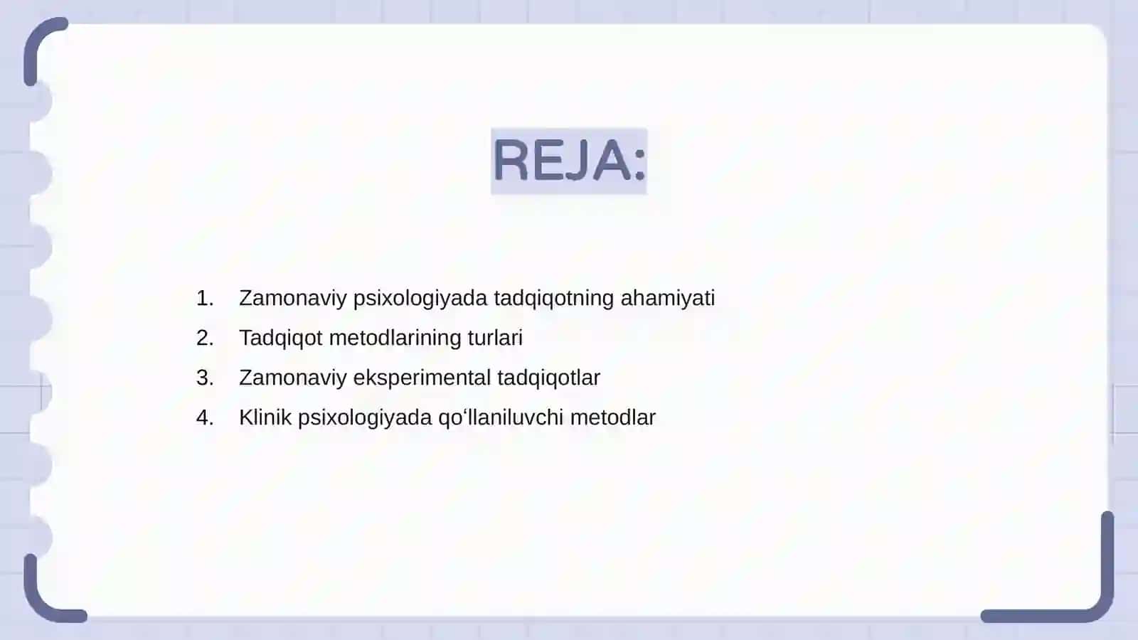 Zamonaviy psixologiyada tadqiqot metodlari 2