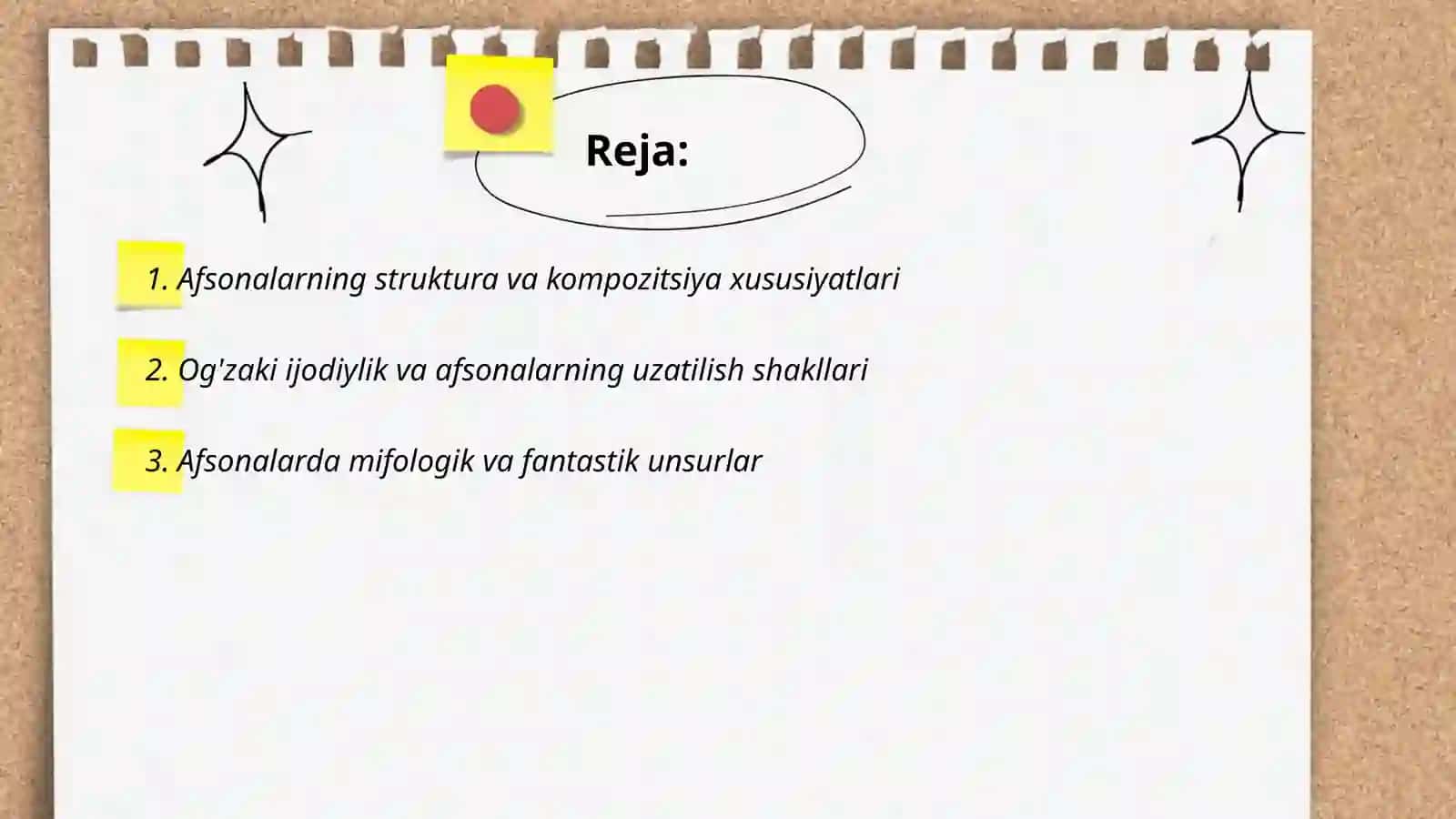 Afsonalar ning janr xususiyatlari 2