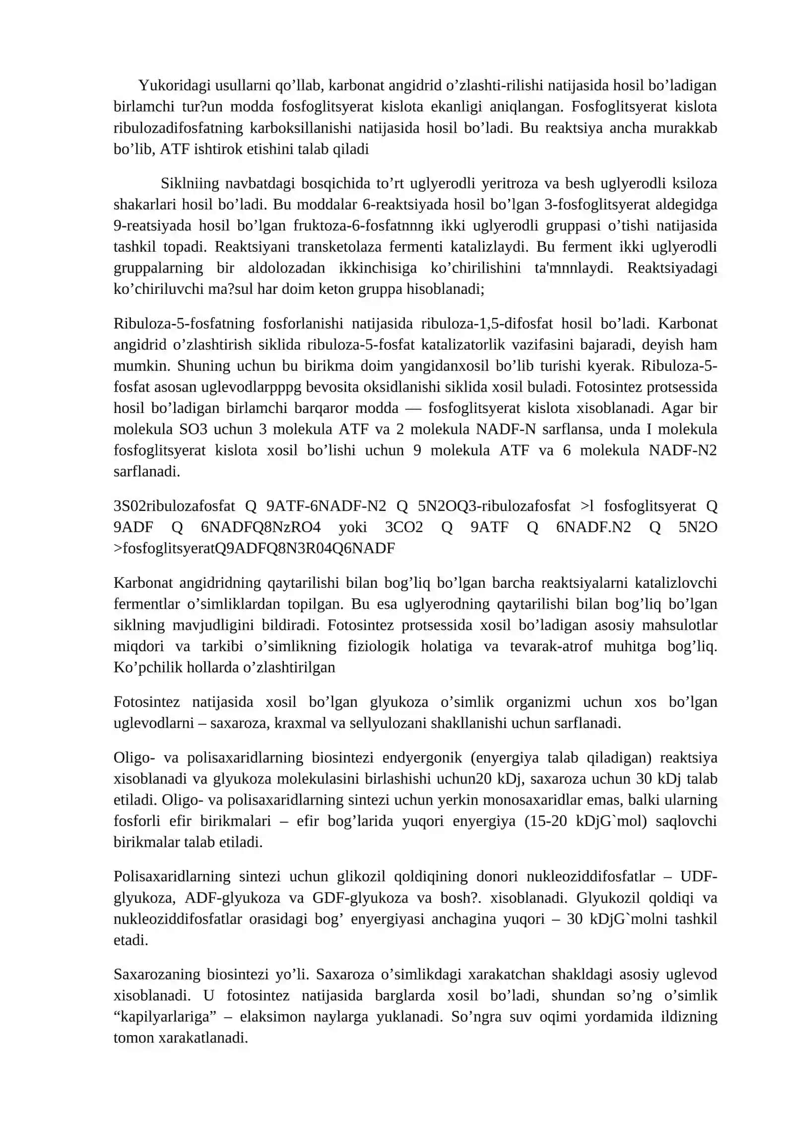 O’simliklarda enyergiya tizimining shakllanishi 2