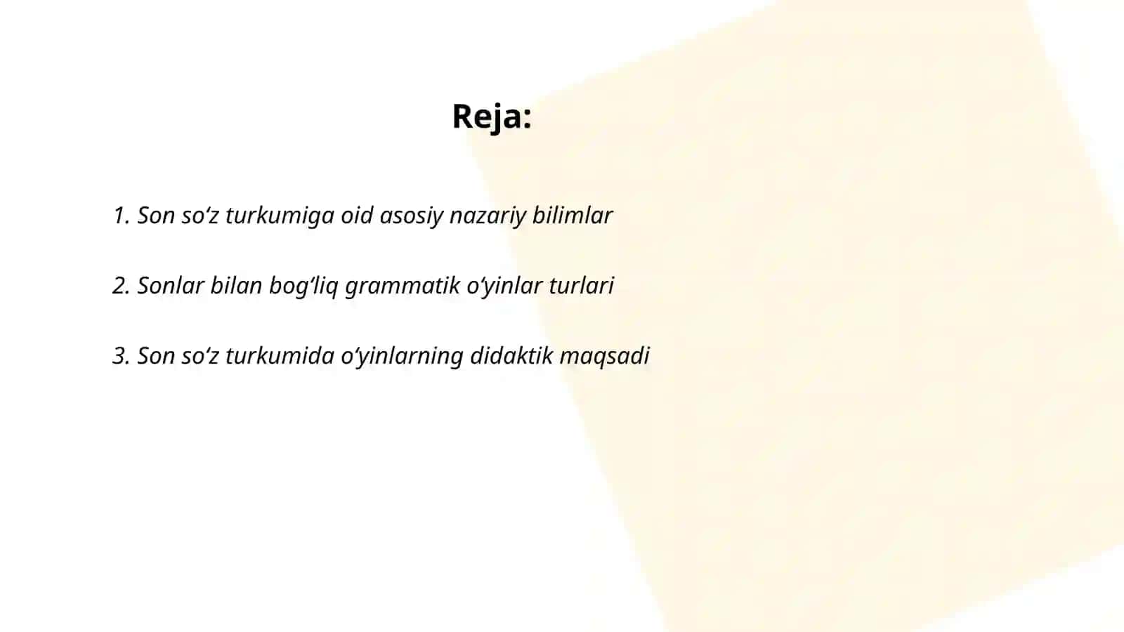 Son soʻz turkumini oʻrganishda grammatik oʻyinlardan foydalanish va ishlab chiqish 2