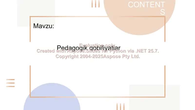 Pedagogik qobiliyatlar 2