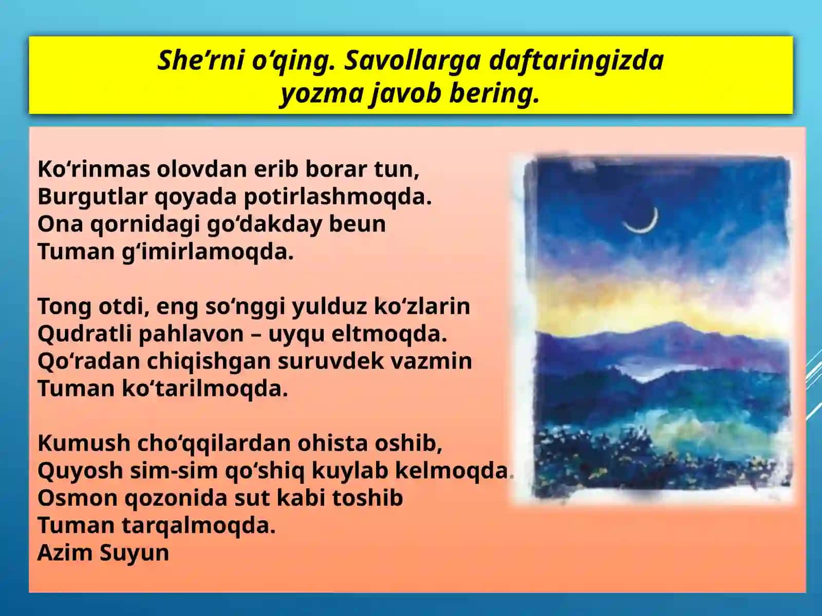 6-sinf Adabiyot fanidan Takrorlash dars ishlanmasi 2