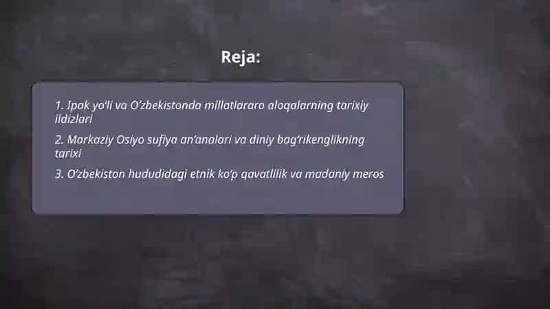 O’zbekistonda tolerantlik va millatlararo totuvlikni ta’minlashning tarixiy ildizlari va demokratik prinsiplari 2