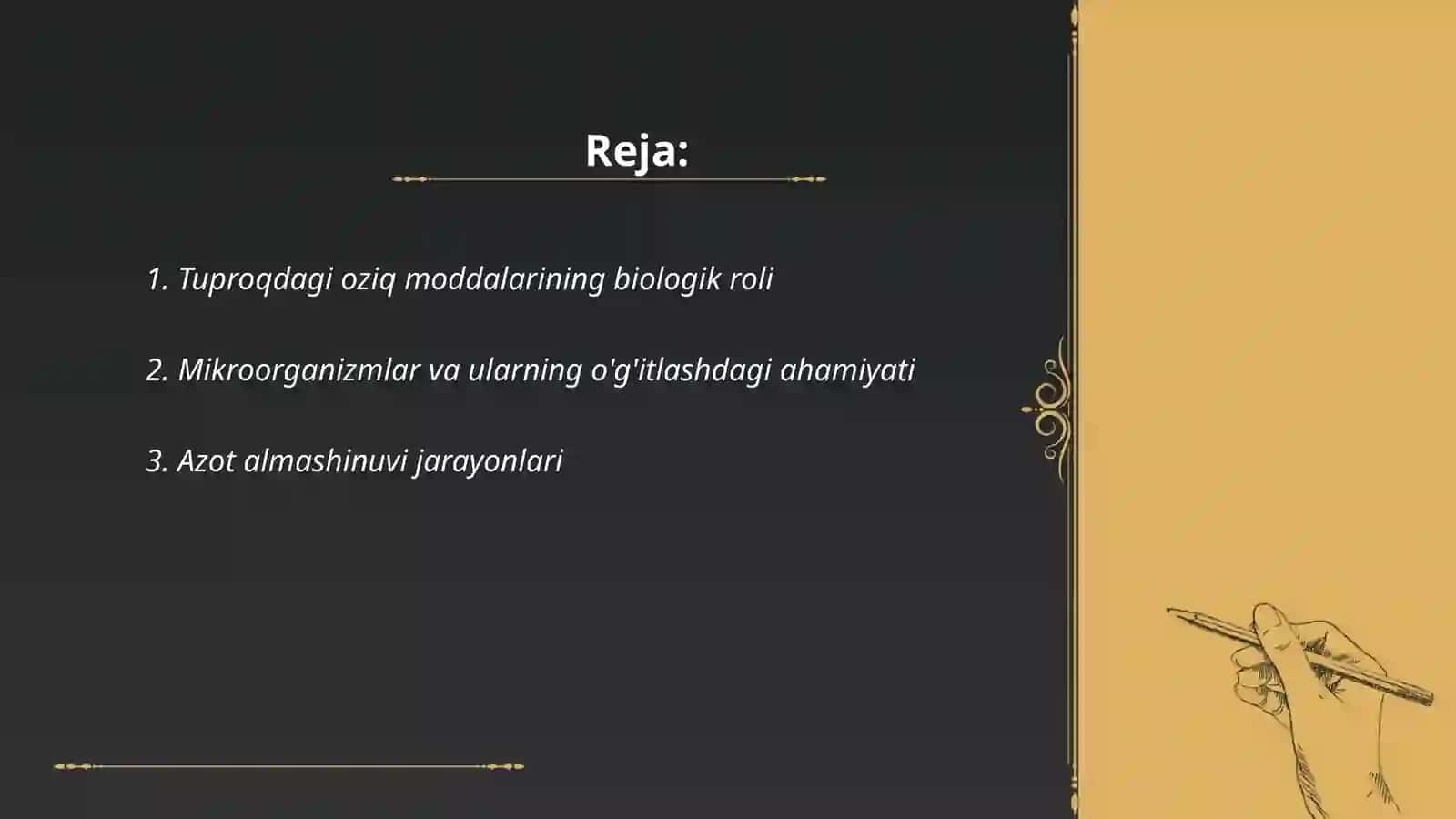 Tuproqdagi oziq moddalarining biologik roli 2