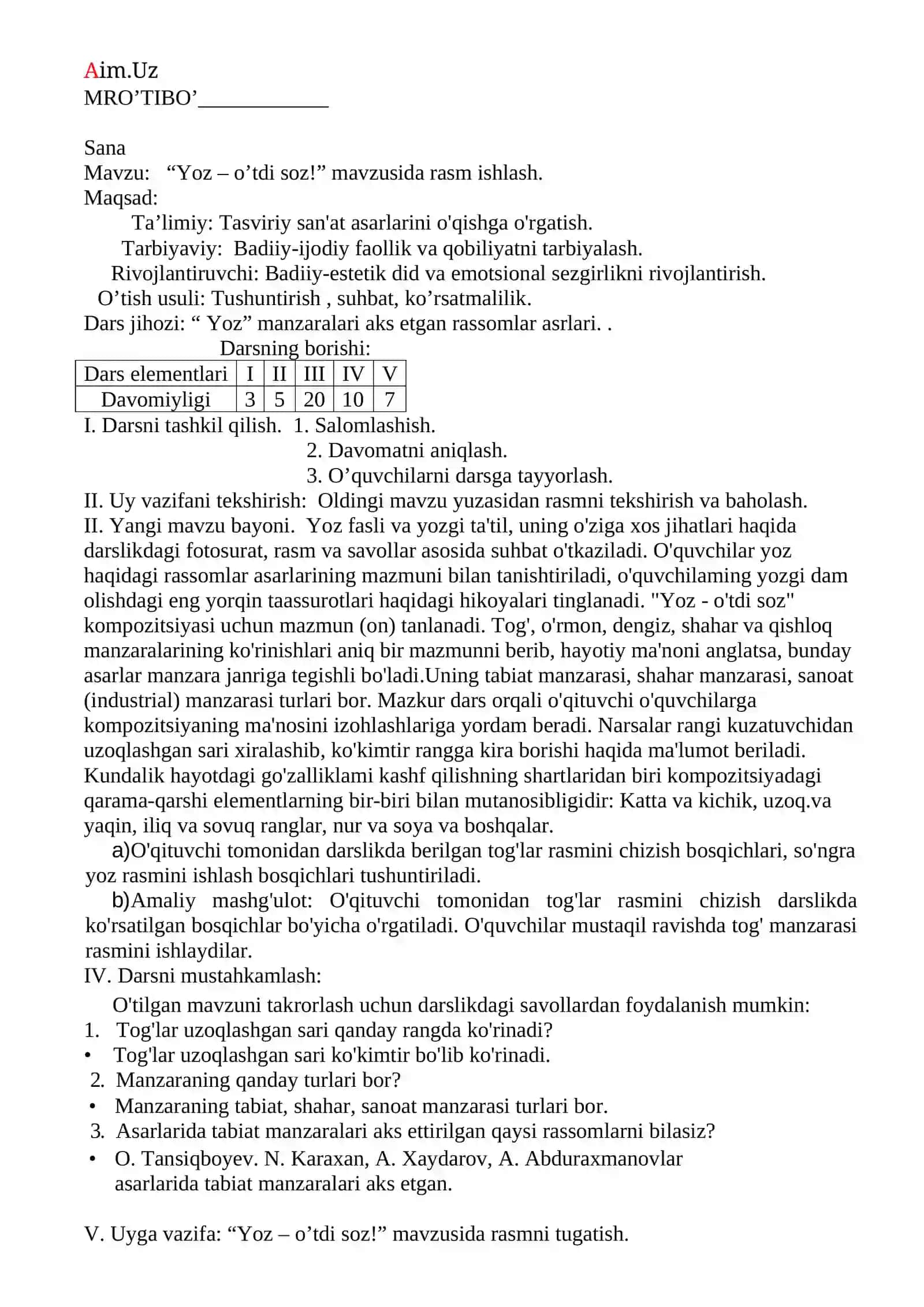 O’zbekiston - mening Vatanim 2