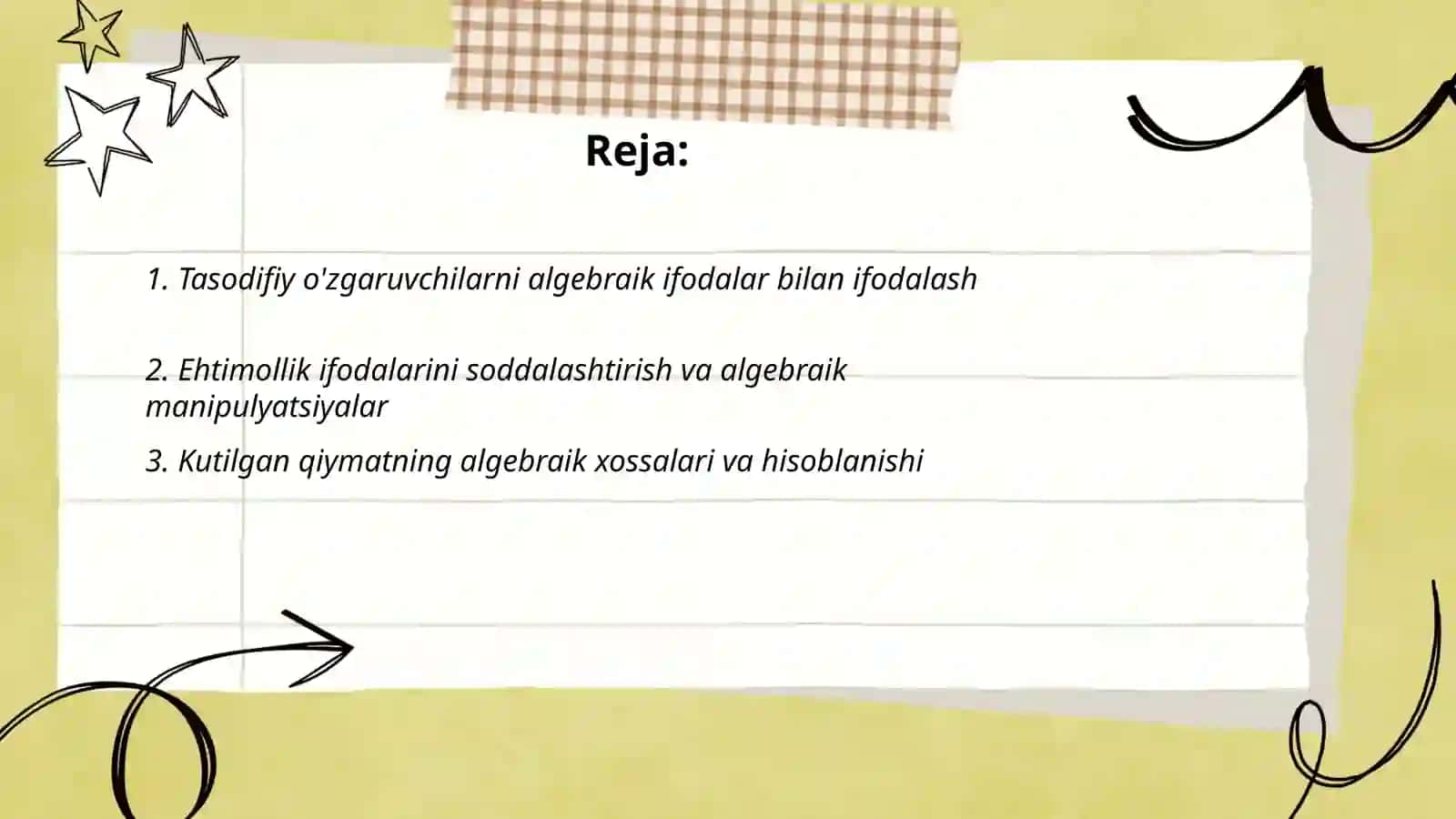 Algebraik ifodalar 2