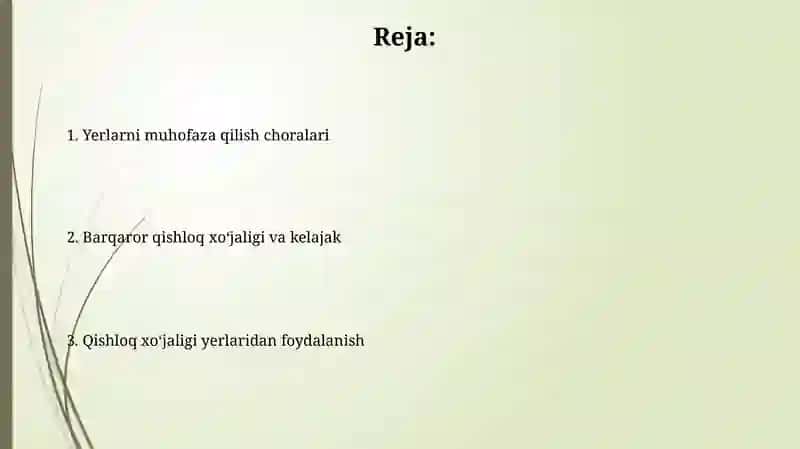 Qishloq xoʻjaligida tuprodan foydalanish va ularning muhofazasi 2