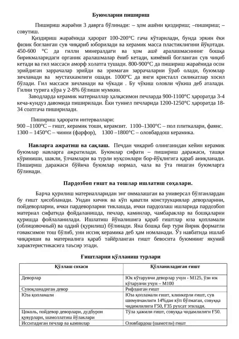 Пардозбоп ғишт ва тошлар 2
