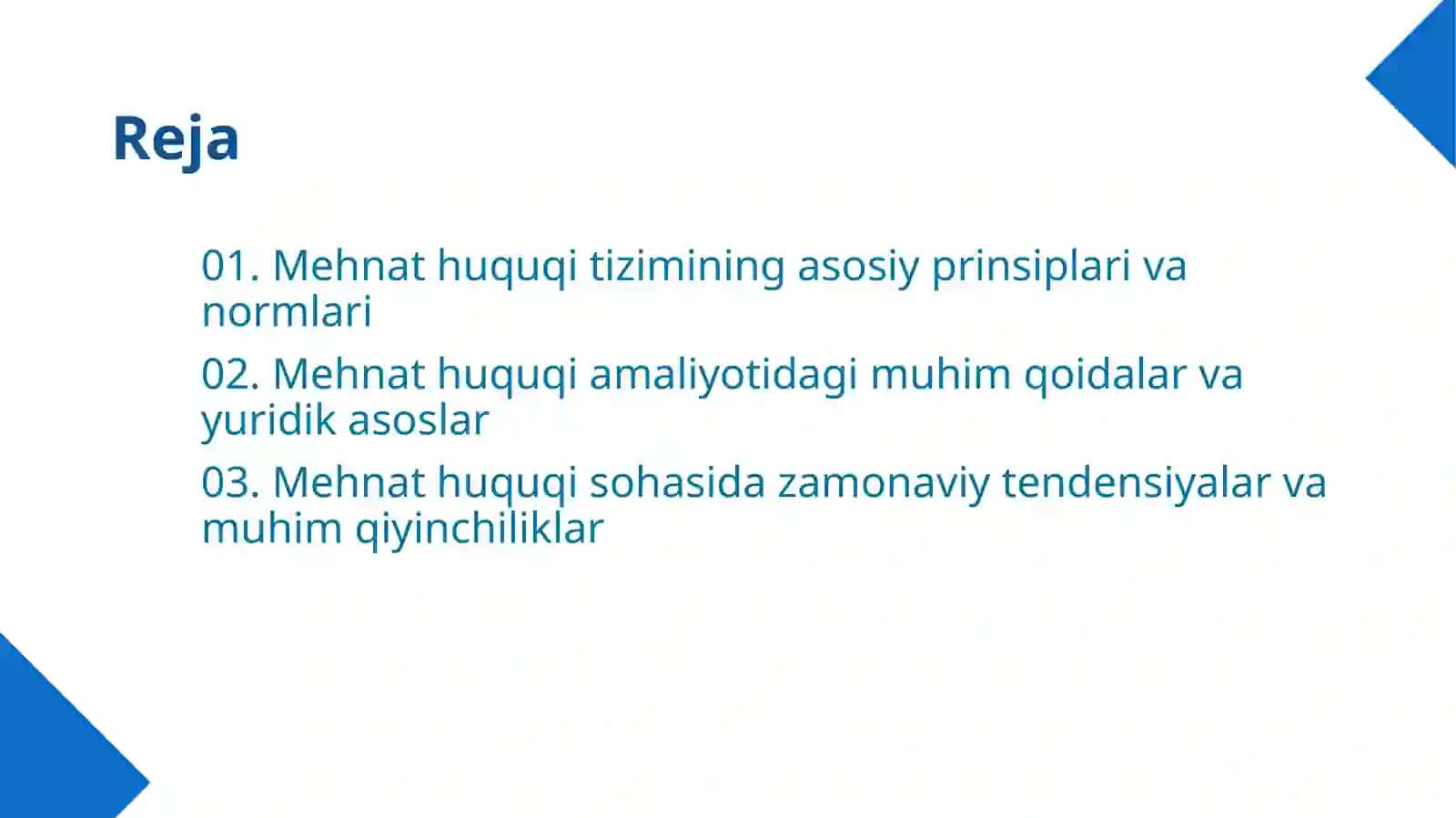 Mehnat huquqining tizimi 2