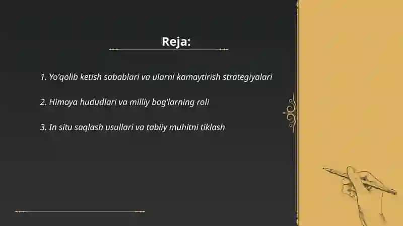Noyob va yoʼqolib ketish xafi ostidagi hayvonlarni saqlash 2