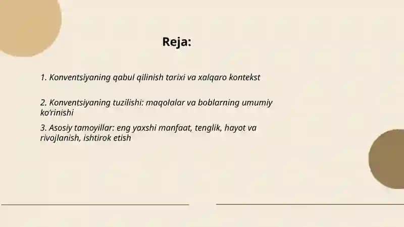 BMT ning “Bola hququlari to’g’risidagi”konvensiyasi 2