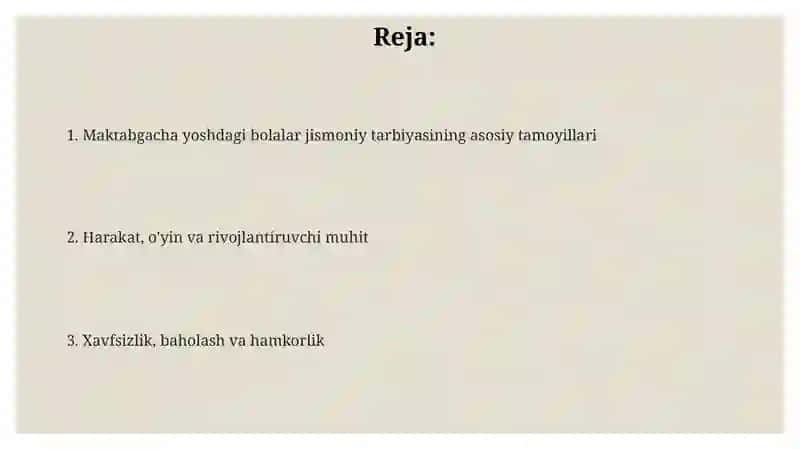 Maktabgacha yoshdagi bolalar jismoniy tarbiyasida asosiy tamoyillar 2