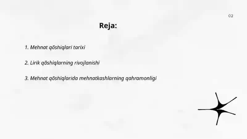Mehnat qõshiqlari va lirik qõshiqlar 2